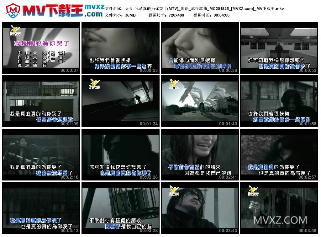 天良-我是真的为你哭了(MTV)_国语_流行歌曲_MC201825